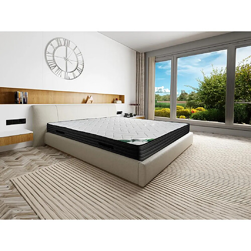 Vente-Unique Matelas 180 x 200 cm mousse et coutil bambou ép.25cm - BERENDI de NATUREA