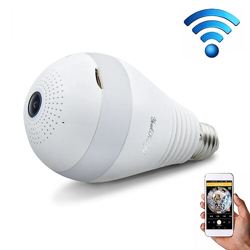 Wewoo Caméra IP WiFi YK0069 E27 3 W 1080 P LED Ampoule Forme Wi-Fi IP Sans Fil HD Sécurité À La Maison Panoramique 360 Degrés Lumière Détecteur