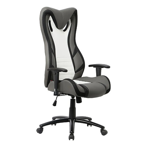 Fauteuil gamer BXGAMING Cobra blanc et gris