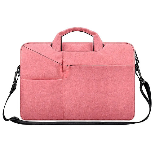 Wewoo Sacoche ST02S Étanche Résistance à la déchirure Caché Portable Sangle Une épaule Sac à main pour 15.6 pouces Ordinateurs portablesavec valise Ceinture Rose