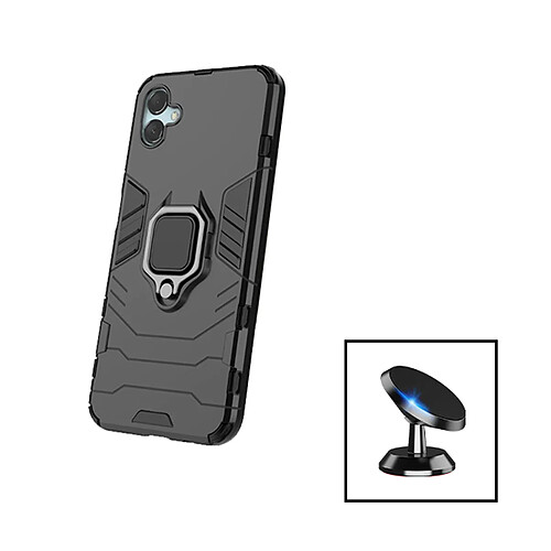 PHONECARE Kit Support Magnétique de Voiture + Coque 3X1 Military Defender pour Samsung Galaxy A04e - Noir