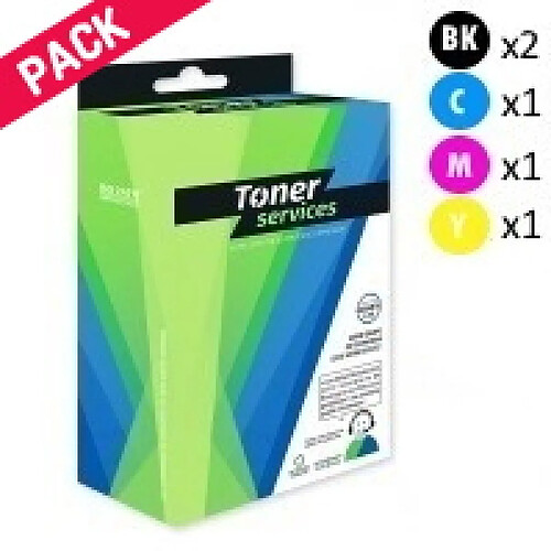 TONER SERVICES Compatible Brother LC123VALBP Pack 5 Cartouches Noir/couleurs (Cupcake)