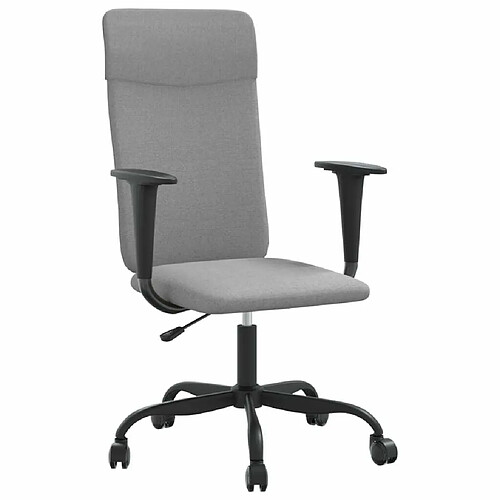 Maison Chic Chaise Gaming | Chaise de bureau Ergonomique Fauteuil réglable en hauteur gris clair tissu -GKD25003