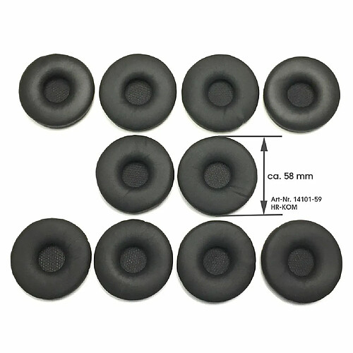 LEATHERETTE EAR CUSHIONS L - 10 UNITS PACK IN