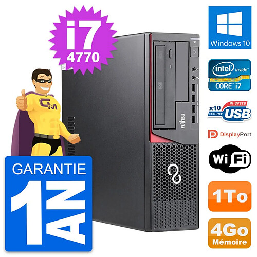 PC Fujitsu Esprimo E720 DT Intel i7-4770 RAM 4Go Disque Dur 1To Windows 10 Wifi · Occasion