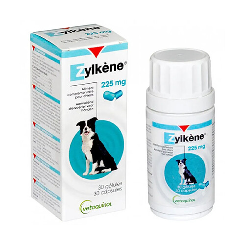 Zylkene Compléments alimentaires Anti-stress pour chiens et chats Boîte de 30 Gélules 450 mg