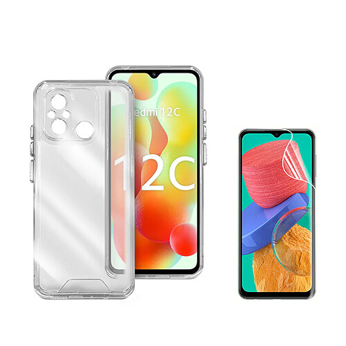 Kit Étui SuperProtectAnti-Shock + Film Hydrogel Avant Phonecare pour Xiaomi Poco C55 - Transparent