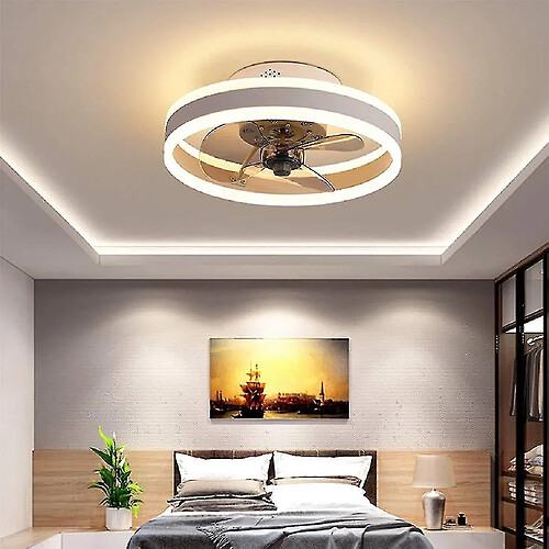 Universal Plafond de ventilateur à LED, 6 vitesses à distance de plafond de ventilateur de chambre à coucher moderne à distance