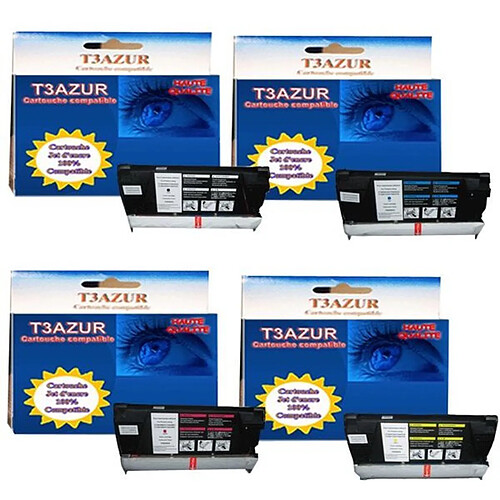 T3Azur 4 Toners Lexmark C736H1KG / C736H1CG / C736H1MG / C736H1YG - Compatible