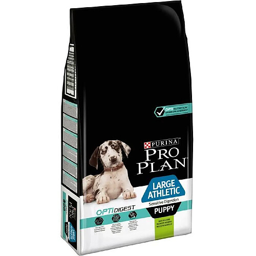 Proplan PRO PLAN Croquettes riches en agneau OptiDigest - Pour grand chiot athlétique a digestion sensible - 12 kg