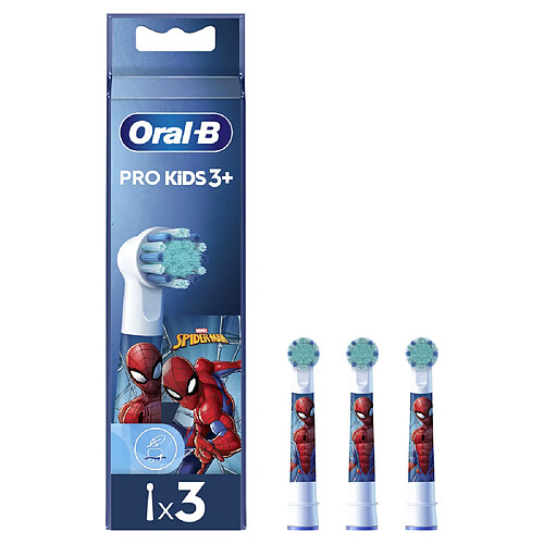 Oral-B Pro Kids Brossettes Spiderman, 3 Unités