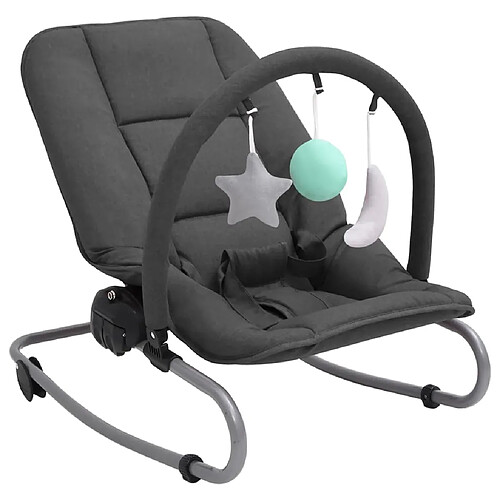 vidaXL Transat pour bébé Anthracite Acier