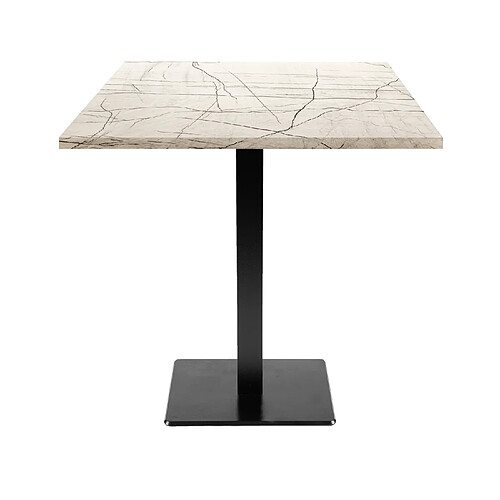 Restootab Table 70x70cm - modèle Milan marbre maia