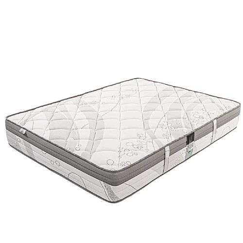 LUXURY LITERIE Matelas 180x200 cm, Relaxation, 26cm, Ressorts Ensachés, Mousse Haute Densité, Indépendance du Couchage, Soutien ferme, face été/hiver