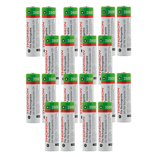 Pack de 40 piles rechargeables HR06 AA 2500 mAh - Thomson