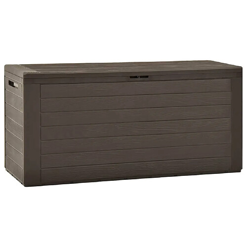 Helloshop26 Coffre boîte meuble de jardin rangement 116 x 44 x 55 cm marron 02_0013095