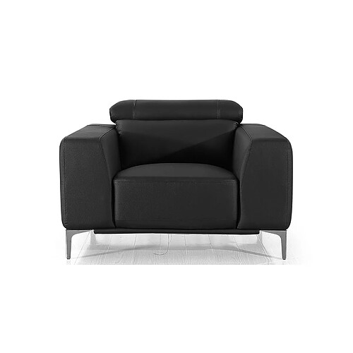 La Maison Du Canapé Fauteuil cuir Design NORA Noir