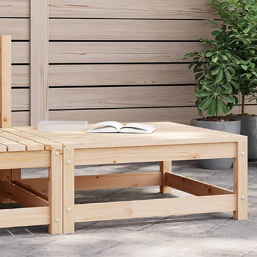 vidaXL Repose-pied de jardin 70x70x30 cm bois de pin massif