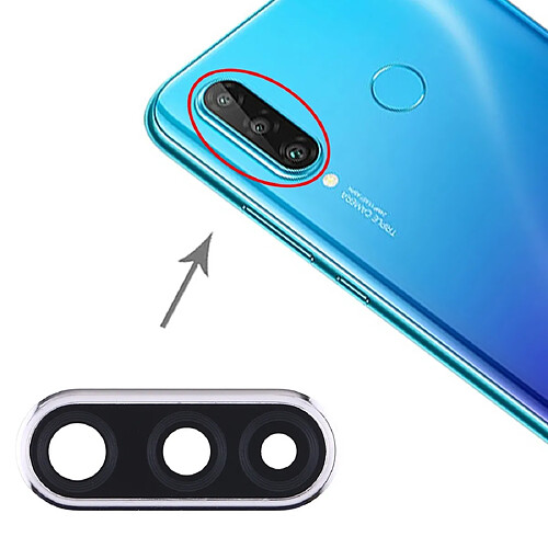 Wewoo Cache objectif appareil photo d'appareil pour Huawei P30 Lite 24MP Argent