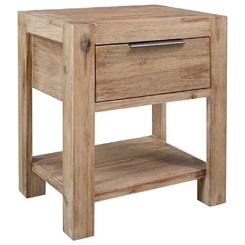 Maison Chic Table de chevet,Table de nuit,Table d'appoint pour salon avec tiroir 40x30x48 cm Bois d'acacia solide -MN61309