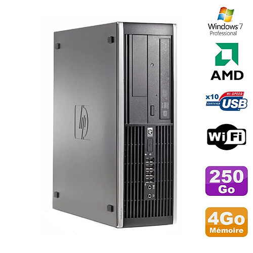 PC HP Compaq 6005 Pro SFF AMD 3GHz 4Go DDR3 250Go SATA Graveur WIFI Win 7 Pro · Occasion