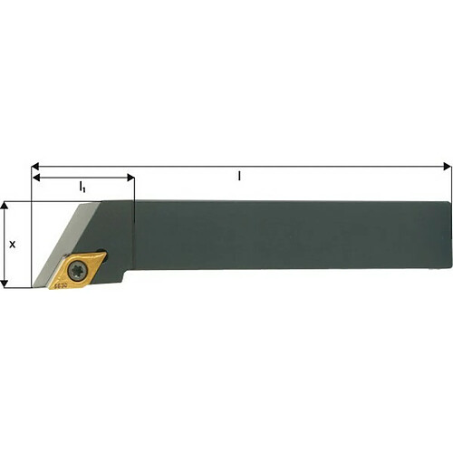 Fp Porte-outils ISO 93° SDJCR/L, Désignation : SDJCL 2525 M11, Queue vierkant 25 x 25 mm, Dimensions l 150 mm, Dimensions l1 : 33 mm