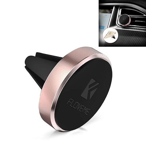 Wewoo Support Holder or rose pour iPhone, Galaxy, Sony, Lenovo, HTC, et autres Smartphones Universel Magnetic Car Air Sortie Vent Stand de Téléphone Stand,