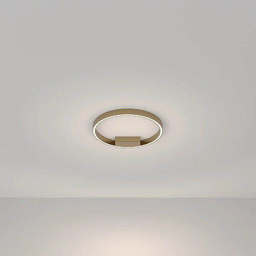 MAYTONI Plafonnier semi-affleurant LED moderne intégré en laiton, 40cm, 4000K