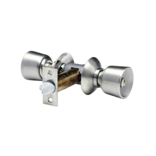 Serrure tubulaire V6526 axe 63,5 mm bouton standard inox - VACHETTE - 19295000