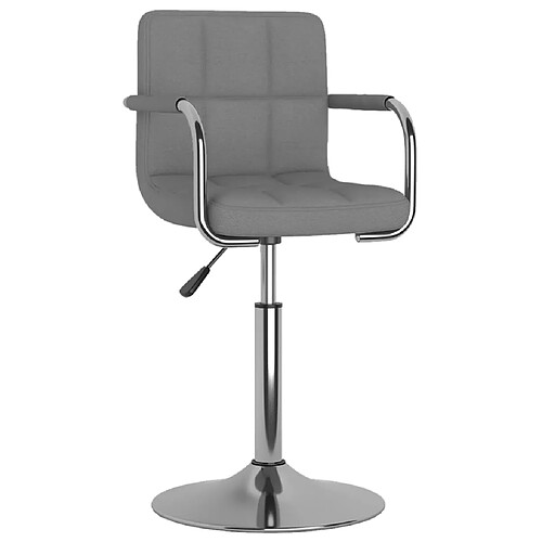 vidaXL Chaise de salle à manger Gris clair Tissu