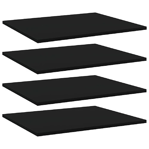 vidaXL Panneaux de bibliothèque 4 pcs noir bois d’ingénierie