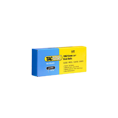 Boîte de 5000 clous de finition de type 18G L. 15 mm - TA-0394 - Tacwise