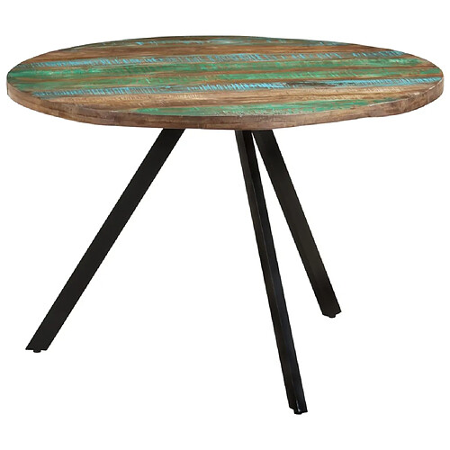 vidaXL Table à manger 110x75 cm Bois massif de récupération