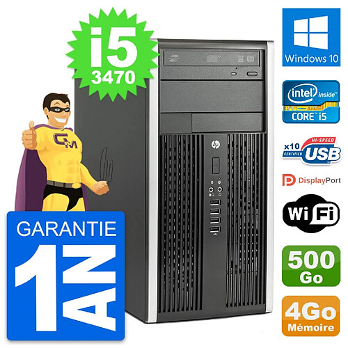 PC Tour HP Pro 6300 CMT Intel i5-3470 RAM 4Go Disque Dur 500Go Windows 10 Wifi · Occasion