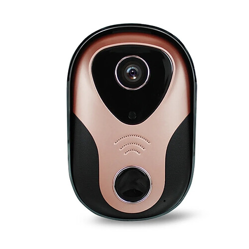 Wewoo Interphone vidéo Visiophone or rose WIFI 1.3MP Réseau HD Sonnette, Support Micro SD Carte & Nuit Vison