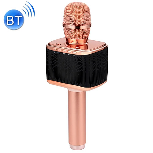 Wewoo Micro sans fil pour ordinateur portable, PC, haut-parleur, casque, iPad, iPhone, Galaxy, Huawei, Xiaomi, LG, HTC et autres téléphones intellig Double haut-parleurs KTV haute qualité sonore de poche Karaoke enregistrement Bluetooth sans microphone à conden