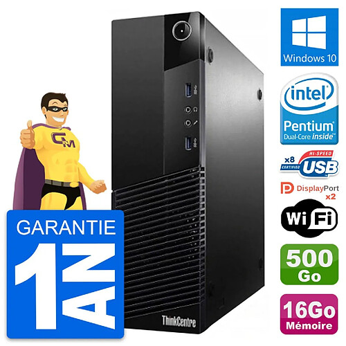 PC Lenovo ThinkCentre M83 SFF Intel G3220 RAM 16Go Disque 500Go Windows 10 Wifi · Occasion