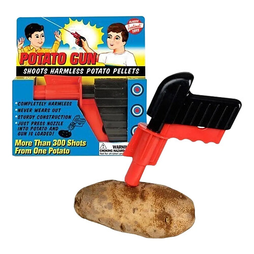 Totalcadeau Pistolet à munition patates jeu fun et jeu humoristique