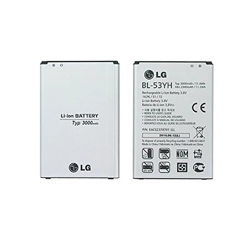 Batterie 2940mAh EAC6237870 BL-53YH Pour LG G3