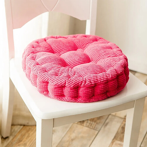 Wewoo Tapis de sol rond épaissi de coussin de chaise d'ordinateur pour la maison de classe de bureau à la maisontaille 43x43cm rose rouge