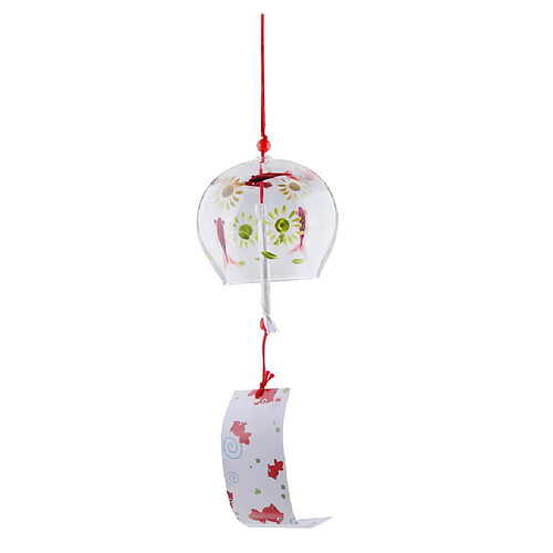 Windchime de verre de style japonais de 7x8cm suspendus décorent les cloches de vent de verre à la maison 4 #