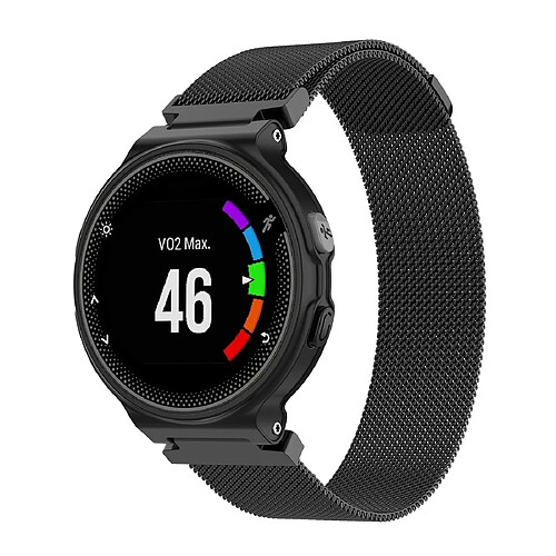 Wewoo Bracelet pour montre connectée milanaise Garmin Forerunner 235 26cm Noir