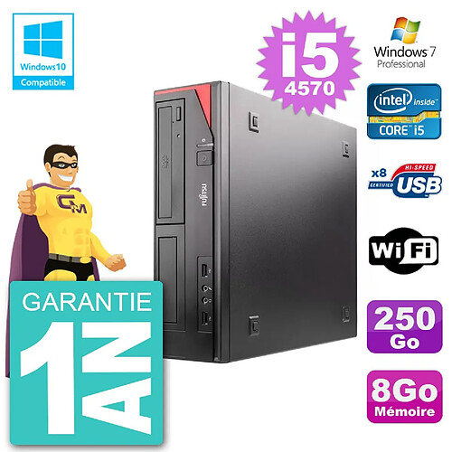 PC Fujitsu Esprimo E520 DT i5-4570 RAM 8Go Disque Dur 250Go Graveur DVD Wifi W7 · Occasion