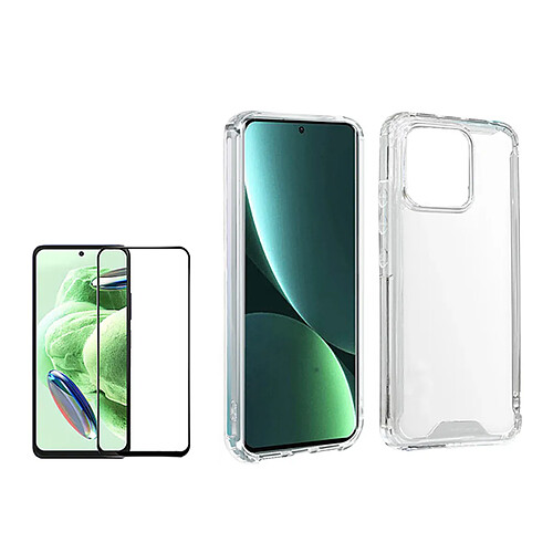 Kit Étui SuperProtectAnti-Shock + Film Verre Trempé de la Étui Complète 5D Phonecare pour Xiaomi 13T Pro - Transparent