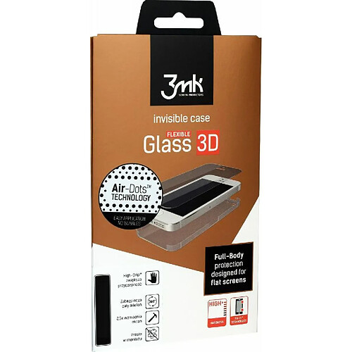 3mk Protection flexible en verre pour iPhone 8 3D Transparent