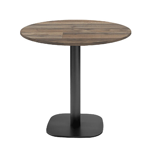 Restootab Table Ø70cm - modèle Round vieux plancher