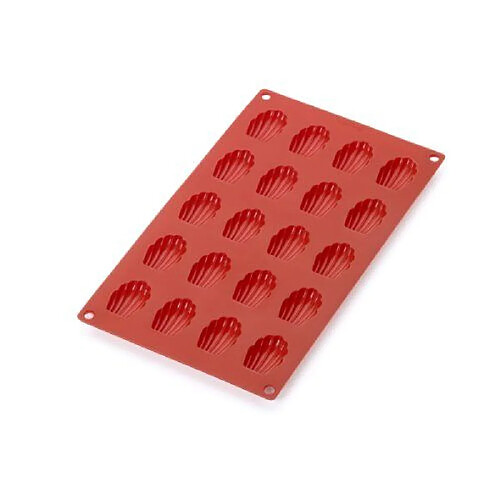 Lékué 0620620R01M022 Moule à Mini Madeleines 20 Cavites Silicone Platine