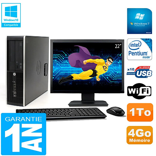 PC HP Compaq Pro 6200 SFF Ecran 22" Intel G840 4Go 1To Graveur DVD Wifi W7 · Occasion