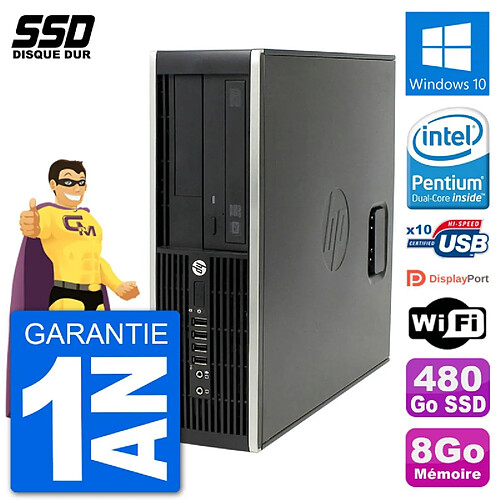 PC HP Compaq Pro 6300 SFF Intel G630 RAM 8Go SSD 480Go Windows 10 Wifi · Occasion