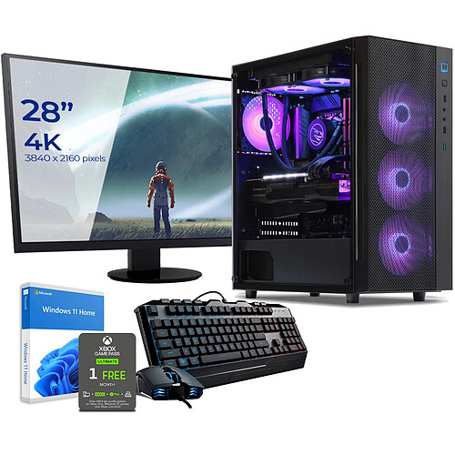 Sedatech Pack PC Gamer Pro • Intel i7-14700KF • RTX4070Ti • 32Go DDR5 • 2To SSD M.2 • Windows 11 • Moniteur 28"